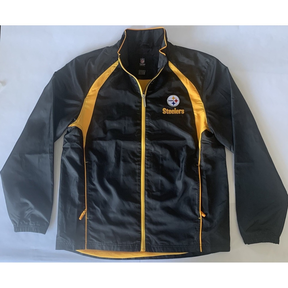 Pittsburgh Steelers NFL Reebok Men's Jacket‎ Coat Size S/CH/P Zip Up w/Logo